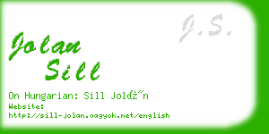 jolan sill business card